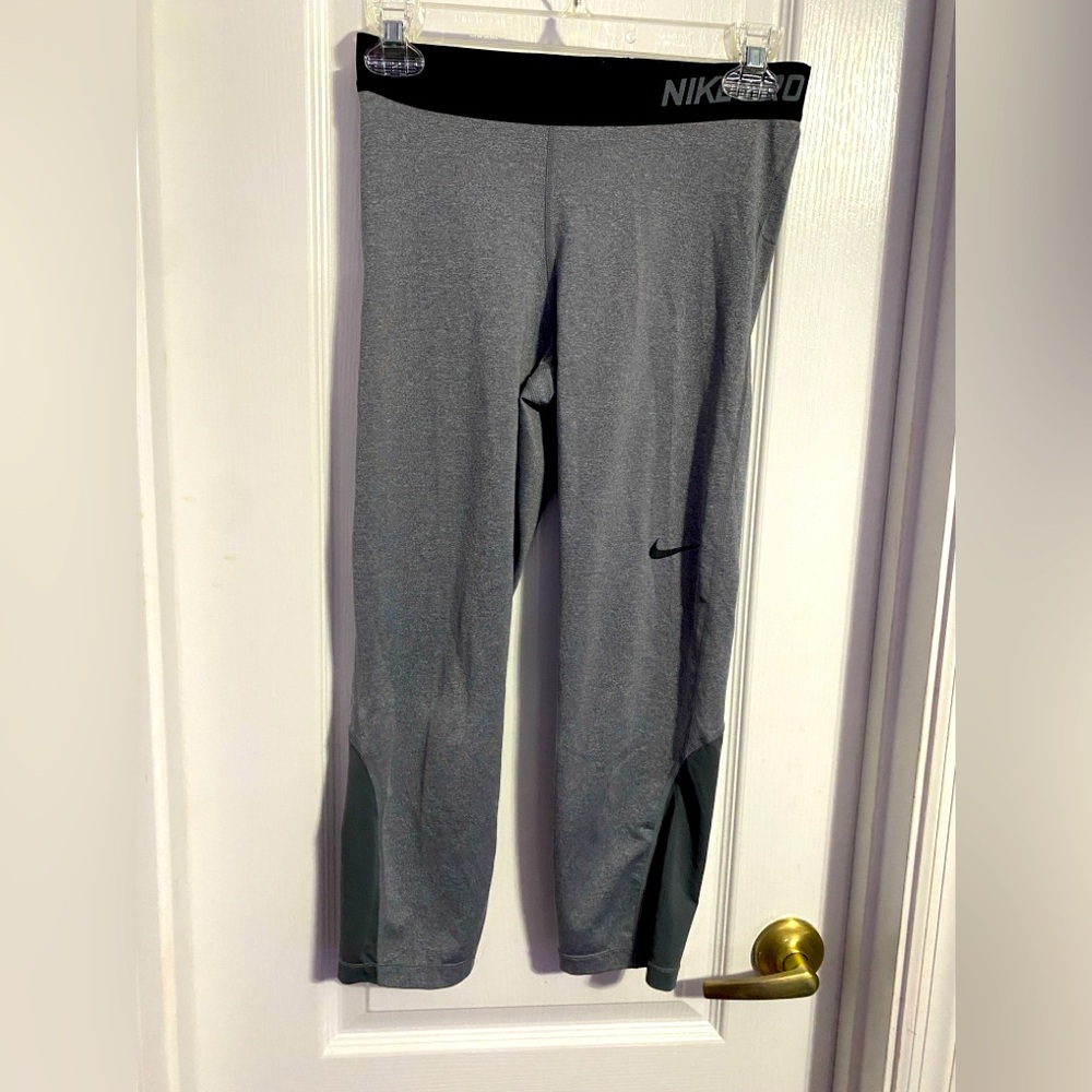 Nike Pro Leggings Tights Gym Pants Grey Gray